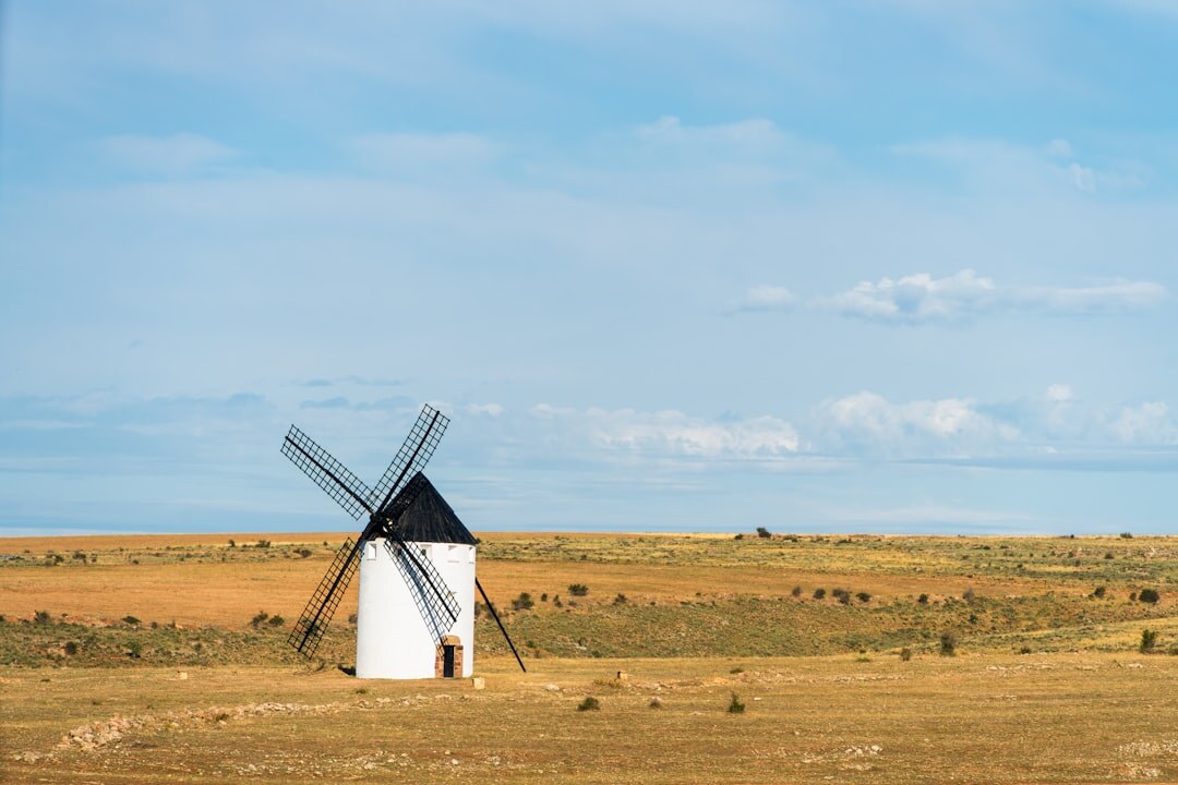 old dutch windmill landscape